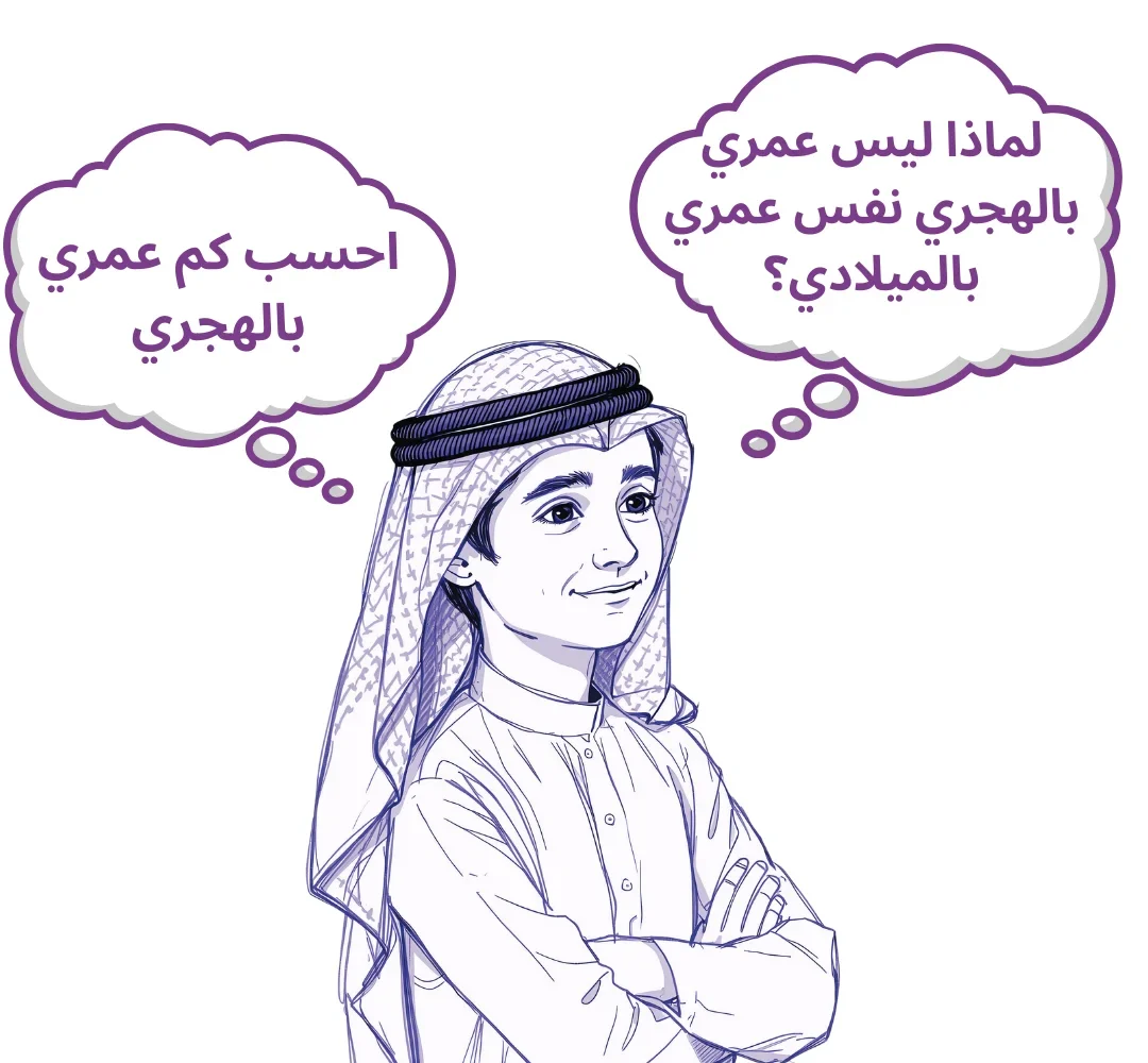 حساب العمر بالهجري 1 حاسبة العمر بالهجري لحساب العمر بالسنوات والأشهر والأيام باستخدام التقويم الهجري